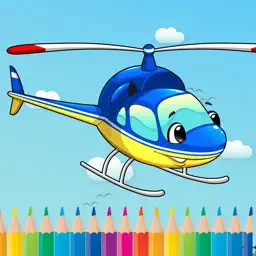 直升机着色页对于学画画
